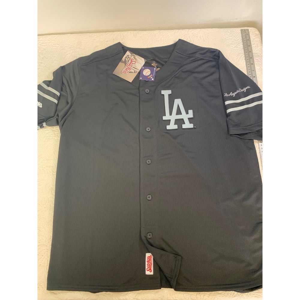 Stitches Los Angeles Dodgers MLB Baseball Jersey Black White Mens XL New OOP